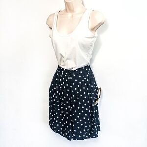 VTG TR Bentley Black & White Polka Dot Culotte Walking Shorts Sz 12/14